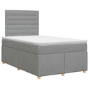 vidaXL Boxspring ágy matraccal Világosszürke 120 x 190 cm Szövet