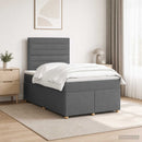 vidaXL Boxspring ágy matraccal Sötétszürke 120 x 200 cm Szövet