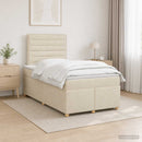vidaXL Boxspring ágy matraccal Sötét Barna 120 x 200 cm Szövet