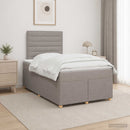 vidaXL Boxspring ágy matraccal Tópszínű 120 x 190 cm Szövet