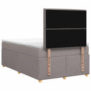 vidaXL Boxspring ágy matraccal Tópszínű 120 x 190 cm Szövet