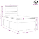 vidaXL Boxspring ágy matraccal Tópszínű 120 x 190 cm Szövet