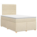 vidaXL Boxspring ágy matraccal Krémszínű 120 x 190 cm Szövet