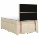 vidaXL Boxspring ágy matraccal Krémszínű 120 x 190 cm Szövet
