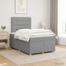 vidaXL Boxspring ágy matraccal Világosszürke 120 x 200 cm Szövet