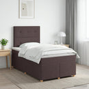 vidaXL Boxspring ágy matraccal Sötét Barna 120 x 200 cm Szövet