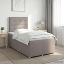 vidaXL Boxspring ágy matraccal Tópszínű 120 x 200 cm Szövet