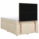 vidaXL Boxspring ágy matraccal Krémszínű 120 x 190 cm Szövet