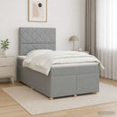 vidaXL Boxspring ágy matraccal Világosszürke 120 x 200 cm Szövet