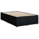 vidaXL Boxspring ágy matraccal fejtámlával Fekete 120 x 190 cm Szövet
