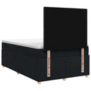 vidaXL Boxspring ágy matraccal fejtámlával Fekete 120 x 190 cm Szövet