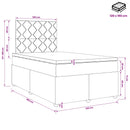 vidaXL Boxspring ágy matraccal fejtámlával Fekete 120 x 190 cm Szövet