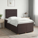 vidaXL Boxspring ágy matraccal Sötét Barna 120 x 200 cm Szövet