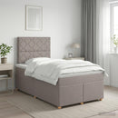 vidaXL Boxspring ágy matraccal Tópszínű 120 x 200 cm Szövet