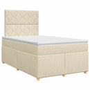 vidaXL Boxspring ágy matraccal Krémszínű 120 x 190 cm Szövet