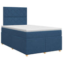 vidaXL Boxspring ágy matraccal fejtámlával Kék 120 x 190 cm Szövet