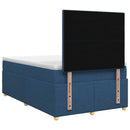 vidaXL Boxspring ágy matraccal fejtámlával Kék 120 x 190 cm Szövet