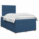 vidaXL Boxspring ágy matraccal fejtámlával Kék 120 x 190 cm Szövet