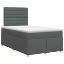 vidaXL Boxspring ágy matraccal Sötétszürke 120 x 200 cm Szövet