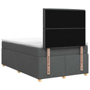 vidaXL Boxspring ágy matraccal Sötétszürke 120 x 200 cm Szövet