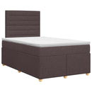vidaXL Boxspring ágy matraccal Sötét Barna 120 x 200 cm Szövet