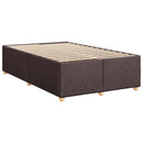 vidaXL Boxspring ágy matraccal Sötét Barna 120 x 200 cm Szövet