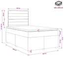 vidaXL Boxspring ágy matraccal Sötét Barna 120 x 200 cm Szövet