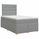 vidaXL Boxspring ágy matraccal Világosszürke 120 x 200 cm Szövet