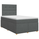 vidaXL Boxspring ágy matraccal Sötétszürke 120 x 200 cm Szövet