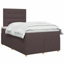 vidaXL Boxspring ágy matraccal Sötét Barna 120 x 200 cm Szövet