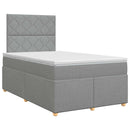 vidaXL Boxspring ágy matraccal Világosszürke 120 x 200 cm Szövet