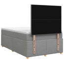 vidaXL Boxspring ágy matraccal Világosszürke 120 x 200 cm Szövet