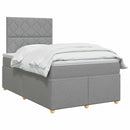 vidaXL Boxspring ágy matraccal Világosszürke 120 x 200 cm Szövet