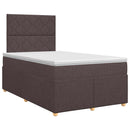 vidaXL Boxspring ágy matraccal Sötét Barna 120 x 200 cm Szövet
