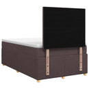 vidaXL Boxspring ágy matraccal Sötét Barna 120 x 200 cm Szövet