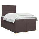 vidaXL Boxspring ágy matraccal Sötét Barna 120 x 200 cm Szövet