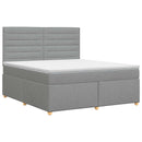 vidaXL Boxspring ágy matraccal Világosszürke 140 x 190 cm Szövet