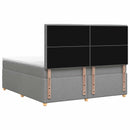 vidaXL Boxspring ágy matraccal Világosszürke 140 x 190 cm Szövet