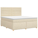 vidaXL Boxspring ágy matraccal Krémszínű 140 x 190 cm Szövet