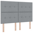 vidaXL Boxspring ágy matraccal Világosszürke 140 x 190 cm Szövet