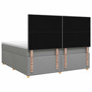 vidaXL Boxspring ágy matraccal Világosszürke 140 x 190 cm Szövet