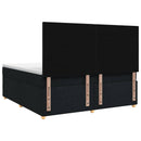 vidaXL Boxspring ágy matraccal fejtámlával Fekete 140 x 190 cm Szövet