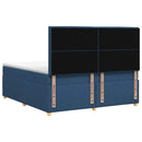 vidaXL Boxspring ágy matraccal fejtámlával Kék 140 x 200 cm Szövet