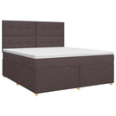 vidaXL Boxspring ágy matraccal Sötét Barna 140 x 200 cm Szövet