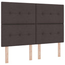 vidaXL Boxspring ágy matraccal Sötét Barna 140 x 200 cm Szövet