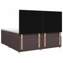 vidaXL Boxspring ágy matraccal Sötét Barna 140 x 200 cm Szövet