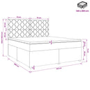 vidaXL Boxspring ágy matraccal Sötétszürke 140 x 200 cm Szövet