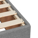 vidaXL Boxspring ágy matraccal Világosszürke 160 x 200 cm Szövet
