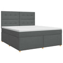 vidaXL Boxspring ágy matraccal Sötétszürke 160 x 200 cm Szövet