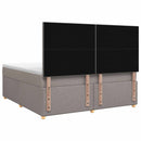 vidaXL Boxspring ágy matraccal Tópszínű 160 x 200 cm Szövet
